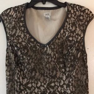 Midi Aline Vneck Lace Dress